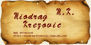 Miodrag Krezović vizit kartica